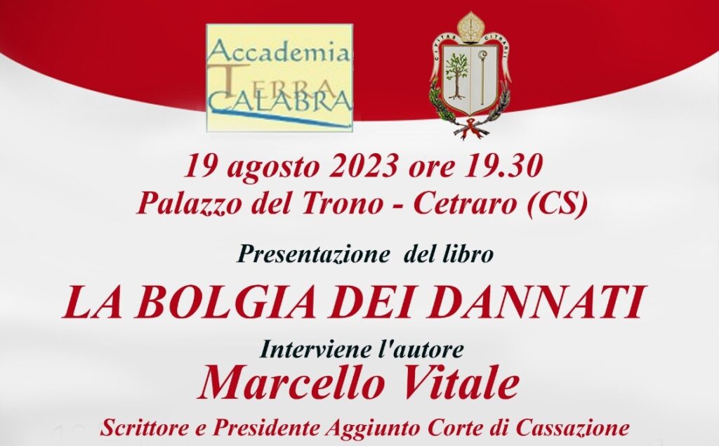 19 Agosto 2023 - Marcello Vitale presenta il suo libro “La bolgia dei dannati” a Cetraro