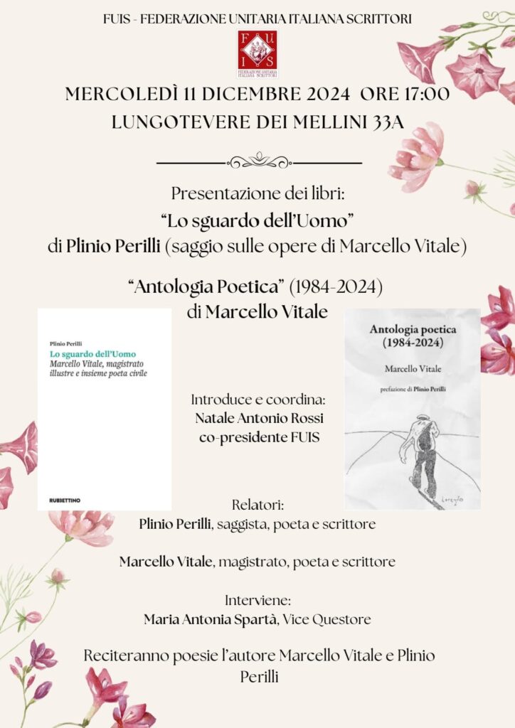 11 Dicembre 2024 - PRESENTAZIONE DEI LIBRI - MARCELLO VITALE E PLINIO PERILLI - FUIS